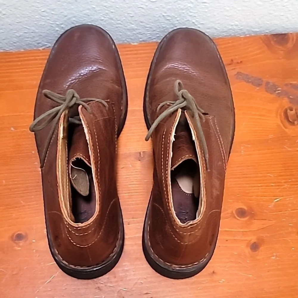 Born Chukka Boots Mens 10 Brown Leather Lace Up Desert Boots Casual Shoes